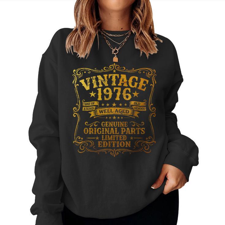 50歳 誕生日 男性女性intage 1976年1976年生まれ レトロデザインブランド レディーススウェットシャツ