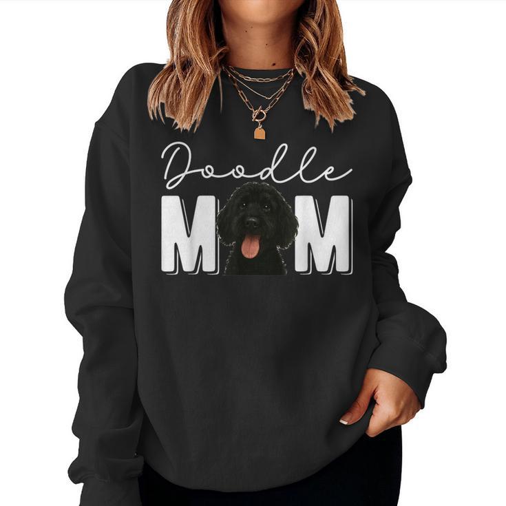 Black Doodle Mom Black Goldendoodle Owner Black Doodle Lover Women Sweatshirt