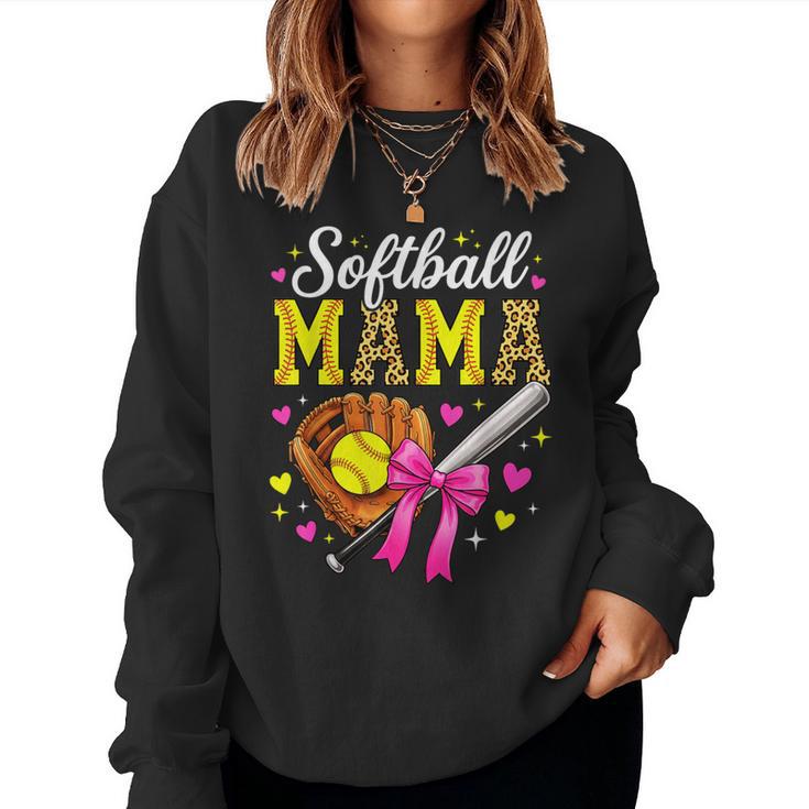 Cute Softball Mama Mother's Day Softball Mom Sports Player Women Sweatshirt