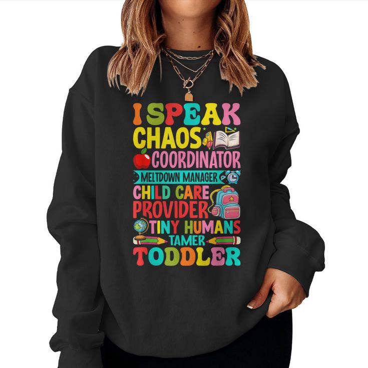 Daycare Teacher Ipeak Toddler Preschool Kindergarten レディーススウェットシャツ