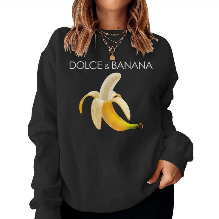 Dolce And BananaCute Graphic Banana レディーススウェットシャツ