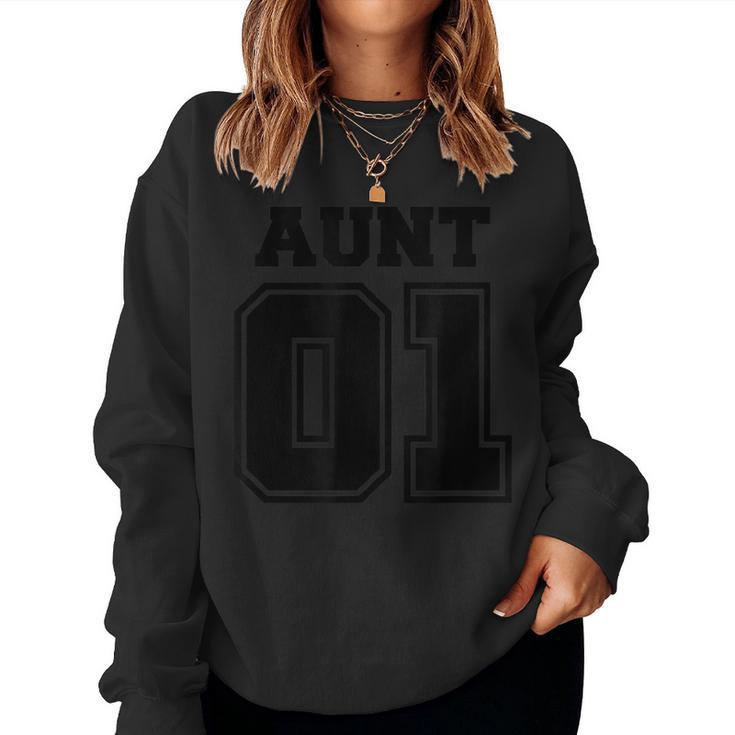 Enjoy World No1 Aunt 01 スポーツスタイル Best Cool Aunt Ever レディーススウェットシャツ