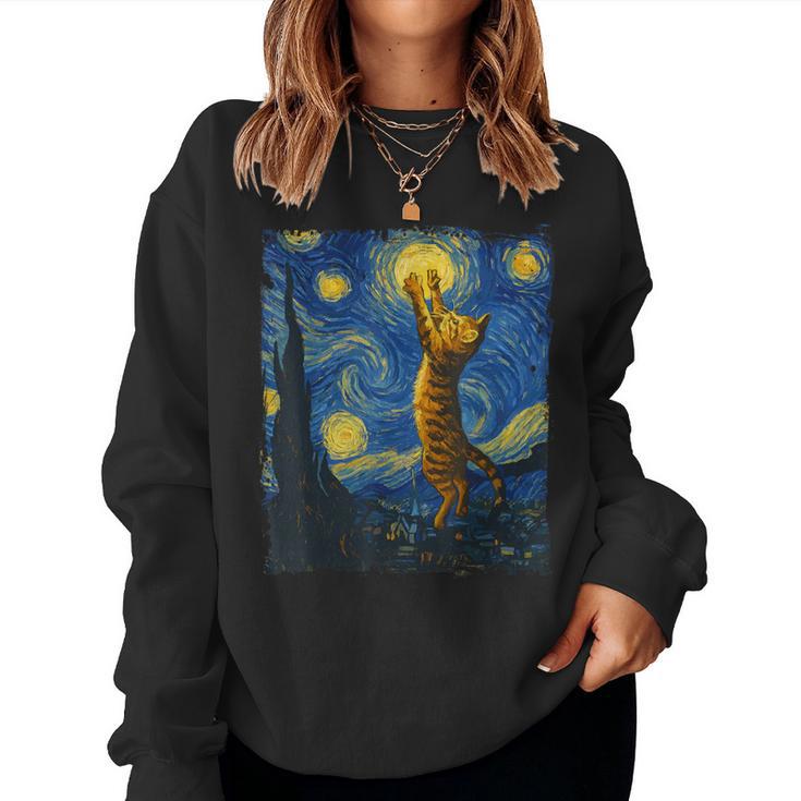 Gatto Disegno Gatto Mamma Gatto Papà Uomini Donne Bambini Gatto Divertente Women Sweatshirt