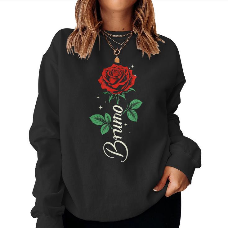 Love Heart Bruno First Name Personalized For Kids Women Sweatshirt