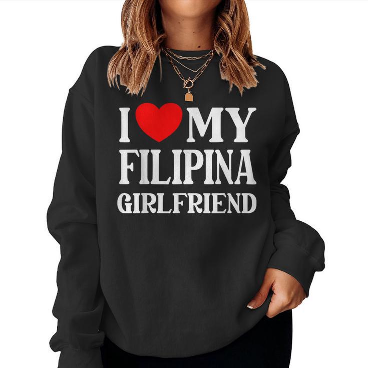 I Love My Filipina Girlfriend デザイン Best Boyfriend レディーススウェットシャツ