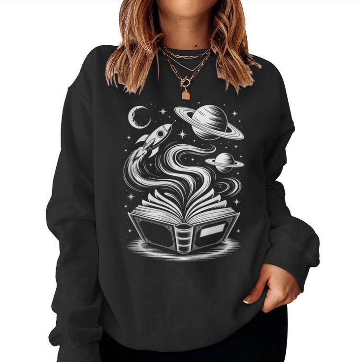 Novedad Universo Libros Galaxy Aventura Dibujo Es In Mangas Sudadera Mujer