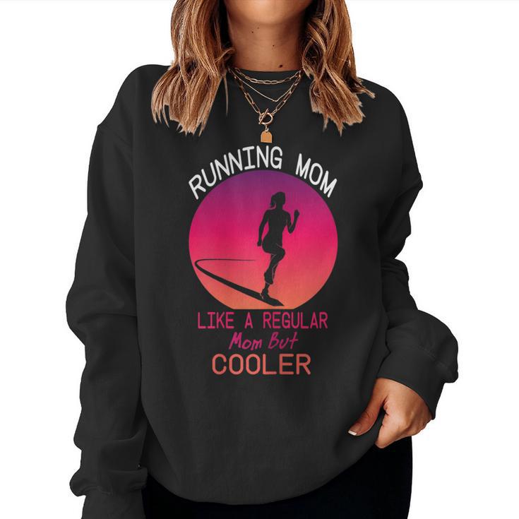Running Mom Marathon Runner Para El Día De La Madre Sudadera Mujer