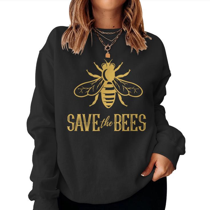 Save The Bees 花、じんましん、アースデイ、環境、平和 レディーススウェットシャツ