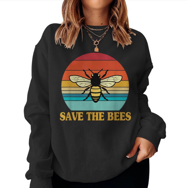 Save The Bees レトロスタイル 気候変動ave The Queen レディーススウェットシャツ