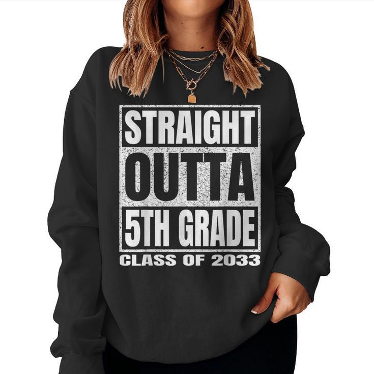 Straight Outta 5Th Gradechool Graduation Class Of 2033 レディーススウェットシャツ