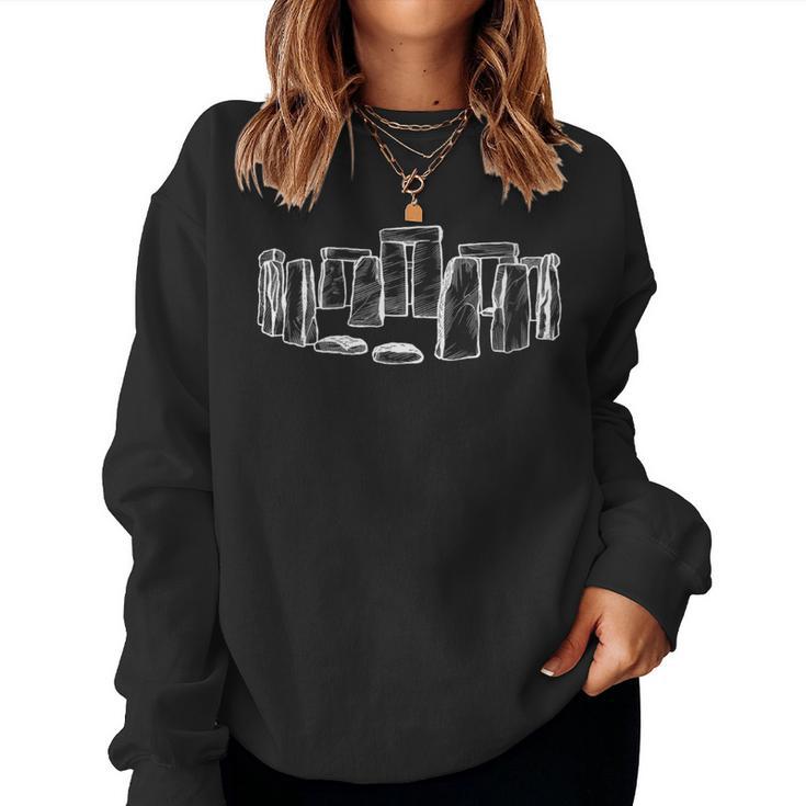 Tonehenge Inglaterra Cuello Sudadera Mujer