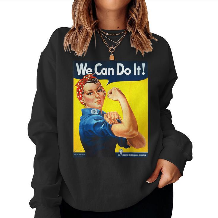 「We Can Do It」ポスター ロージー The Riveter Girl Power」 レディーススウェットシャツ