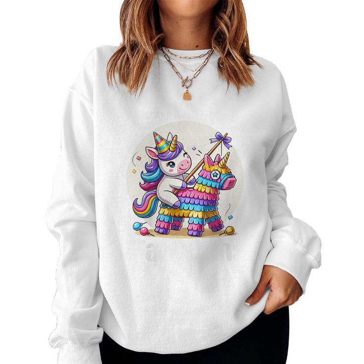 Enfant Je Peux Pas J'ai 3 Ans Anniversaire Licorne Fille Pinata Sweat-shirt pour femme