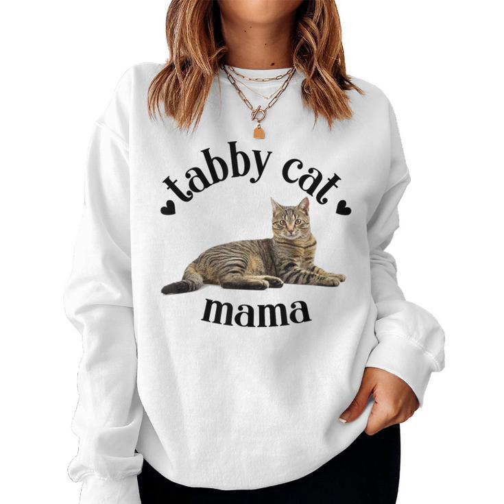 Tabby Cat Mama Linda Mamá Atigrada Amante De Los Gatos Mamá Gatoeñora Sudadera Mujer