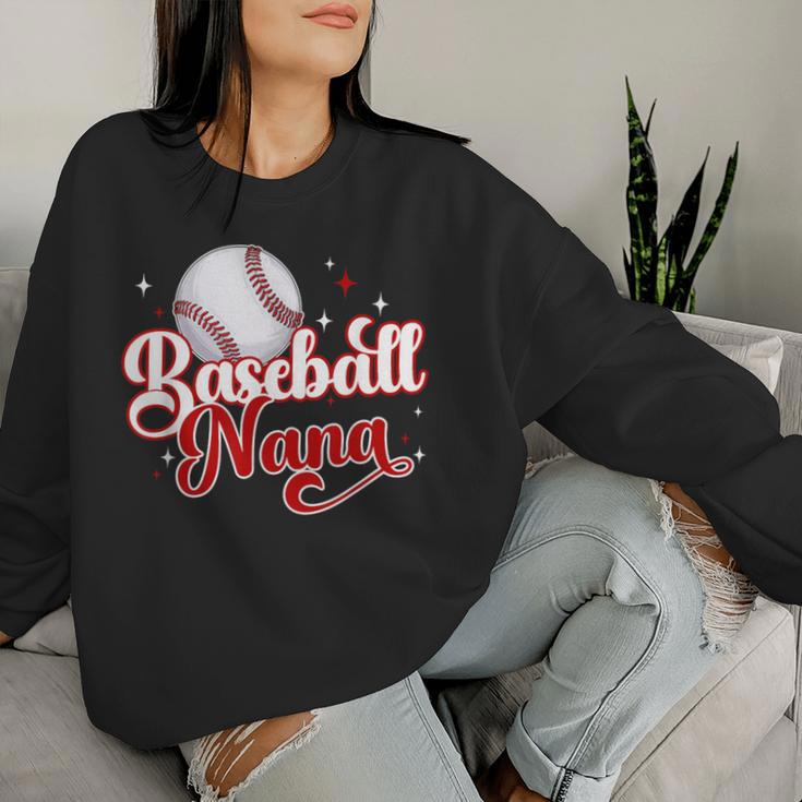 Baseball Nana Of A Baseball Player Nana Women Sweatshirt Gifts for Her