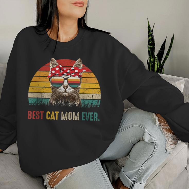 Best Cat Mom Ever Best Cat Mom Ever レディーススウェットシャツ 彼女への贈り物