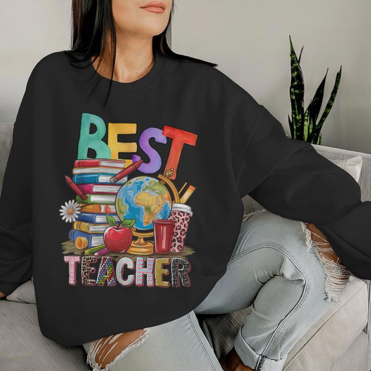Best Teacher I Love My Teacher Ever Best Teacher レディーススウェットシャツ 彼女への贈り物