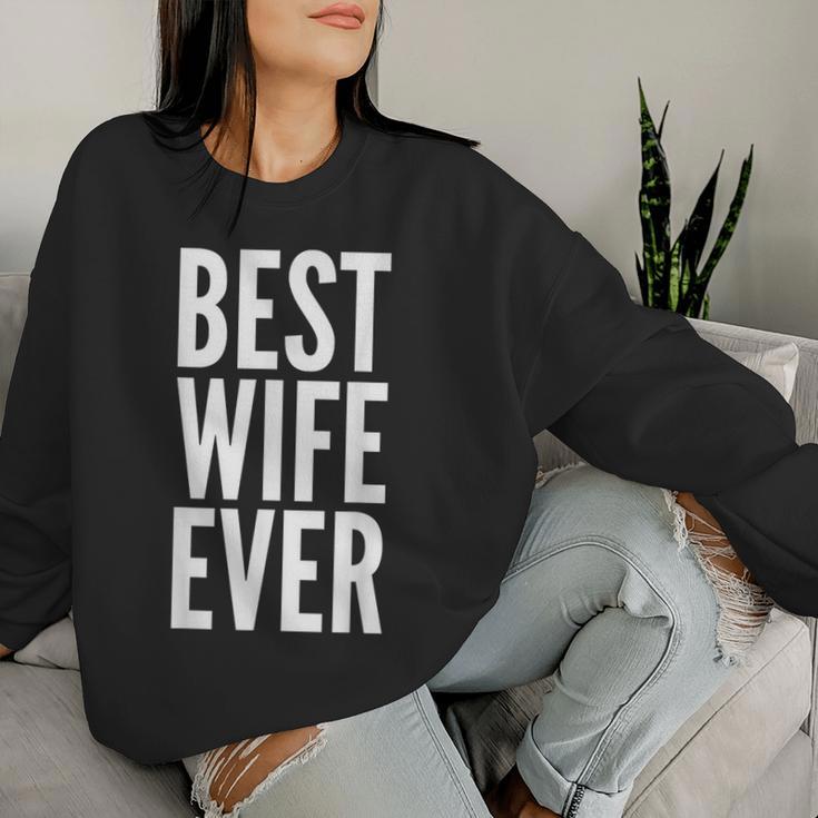 Best Wife Ever Wedding レディーススウェットシャツ 彼女への贈り物