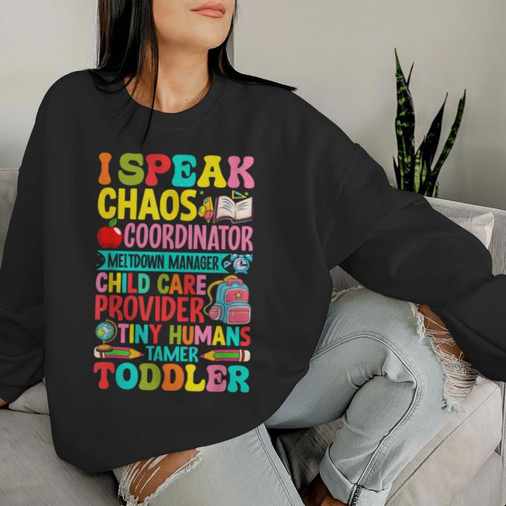 Daycare Teacher Ipeak Toddler Preschool Kindergarten レディーススウェットシャツ 彼女への贈り物
