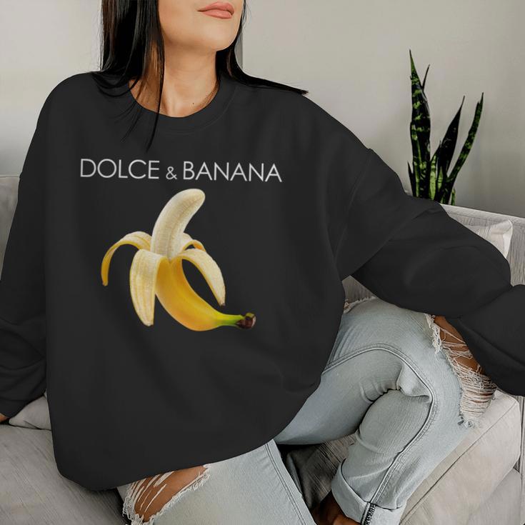Dolce And BananaCute Graphic Banana レディーススウェットシャツ 彼女への贈り物