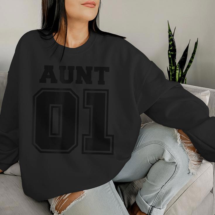 Enjoy World No1 Aunt 01 スポーツスタイル Best Cool Aunt Ever レディーススウェットシャツ 彼女への贈り物