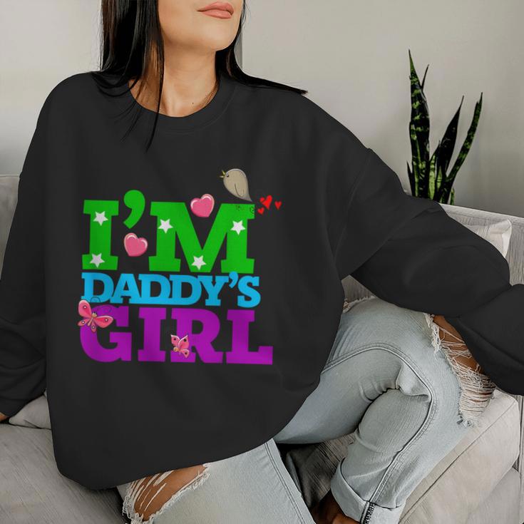 I'm Daddy's Girl I Love You Dad Daddy Daughter レディーススウェットシャツ 彼女への贈り物