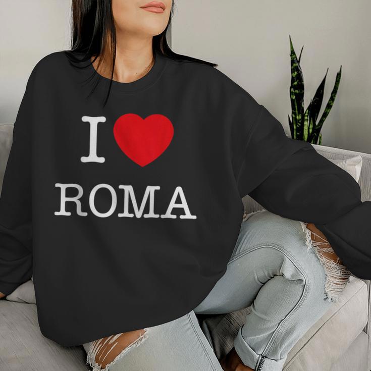 I Love Roma Graphic Novelty & Cool s レディーススウェットシャツ 彼女への贈り物