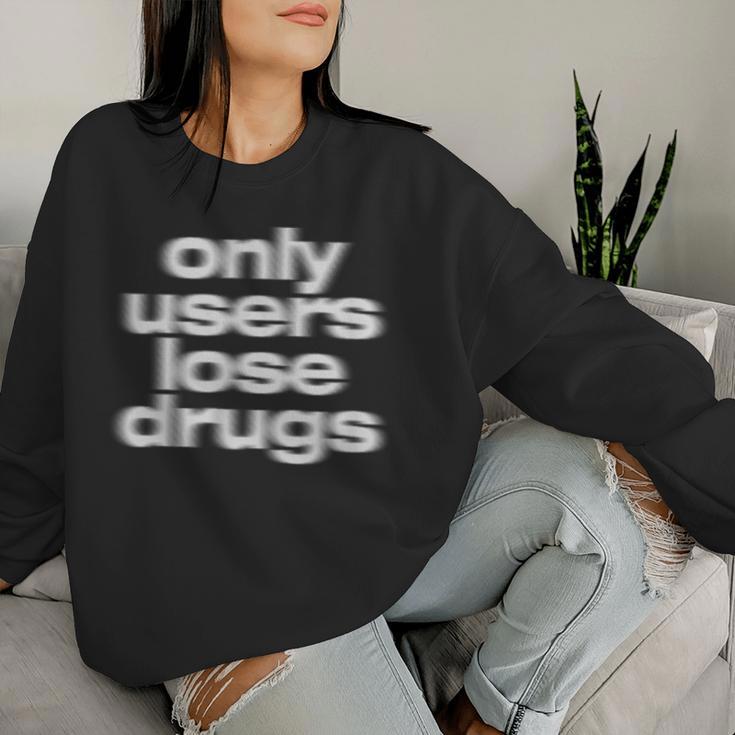 Only Users Lose Drugs ヴィンテージ E-Boy E-Girl 美学 レディーススウェットシャツ 彼女への贈り物