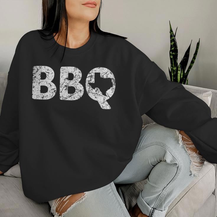 テキサス Bbq Tx バーベキュー マップ ユーズド加工 テキサス 男性 女性 キッズ レディーススウェットシャツ 彼女への贈り物