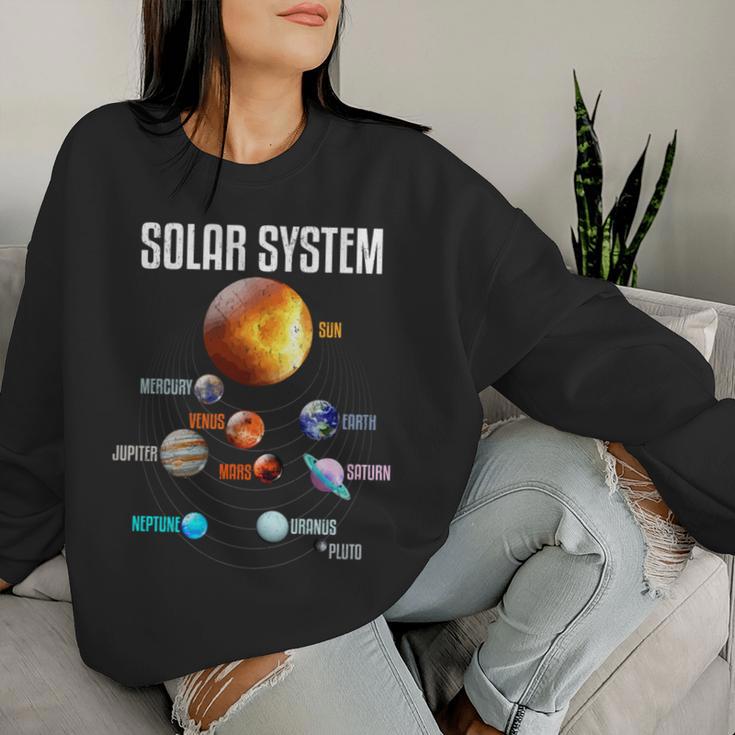 太陽系惑星 宇宙 科学 男の子 女の子tem キッズ 長袖tシャツ レディーススウェットシャツ 彼女への贈り物