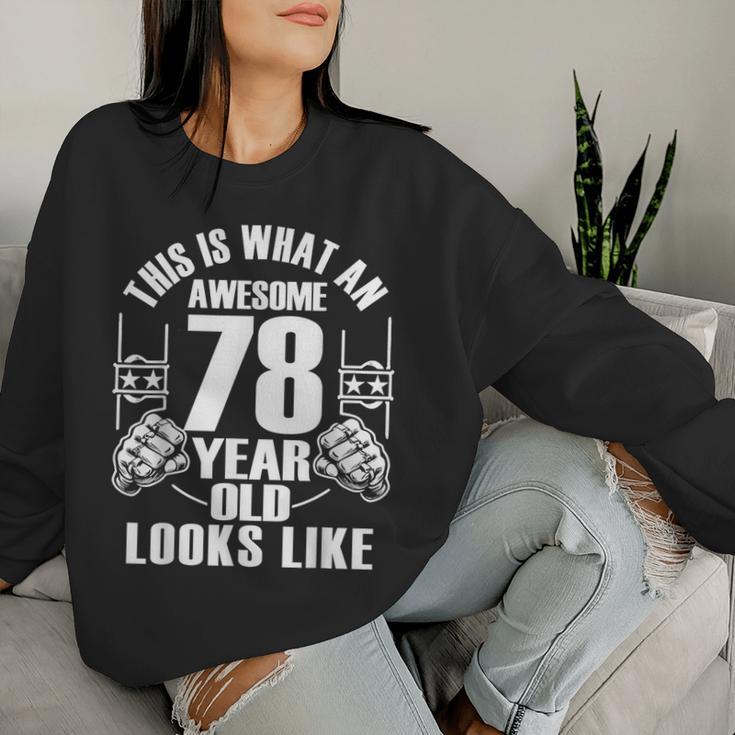 男性、女性、78歳の誕生日への78歳の誕生日プレゼント レディーススウェットシャツ 彼女への贈り物