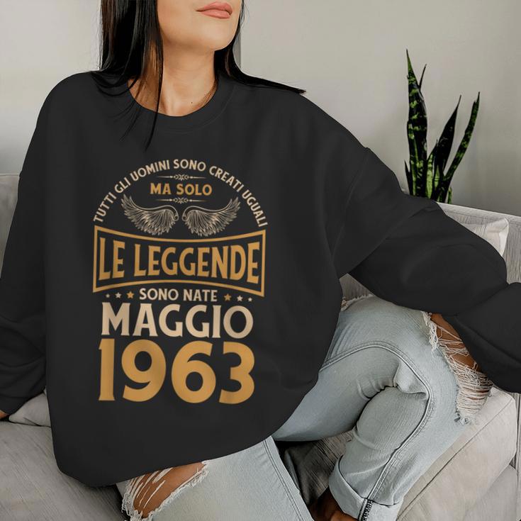 誕生日 男性 ギフト 女性 レジェンド 1963年5月 レディーススウェットシャツ 彼女への贈り物