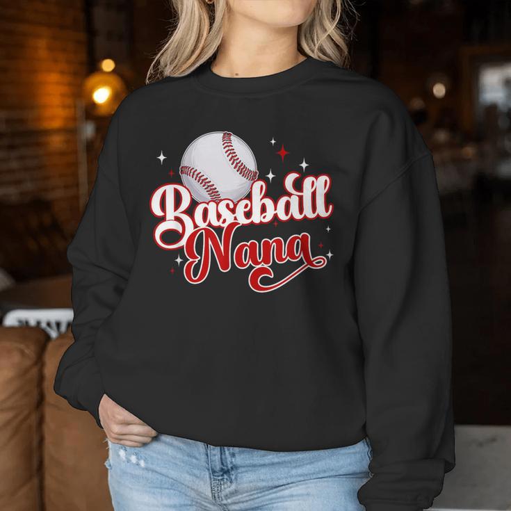 Baseball Nana Of A Baseball Player Nana Women Sweatshirt Funny Gifts
