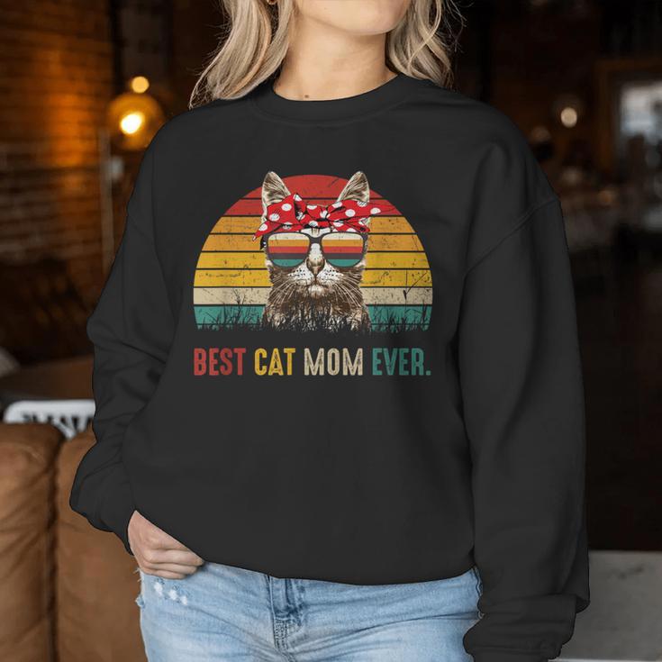 Best Cat Mom Ever Best Cat Mom Ever レディーススウェットシャツ 面白い贈り物