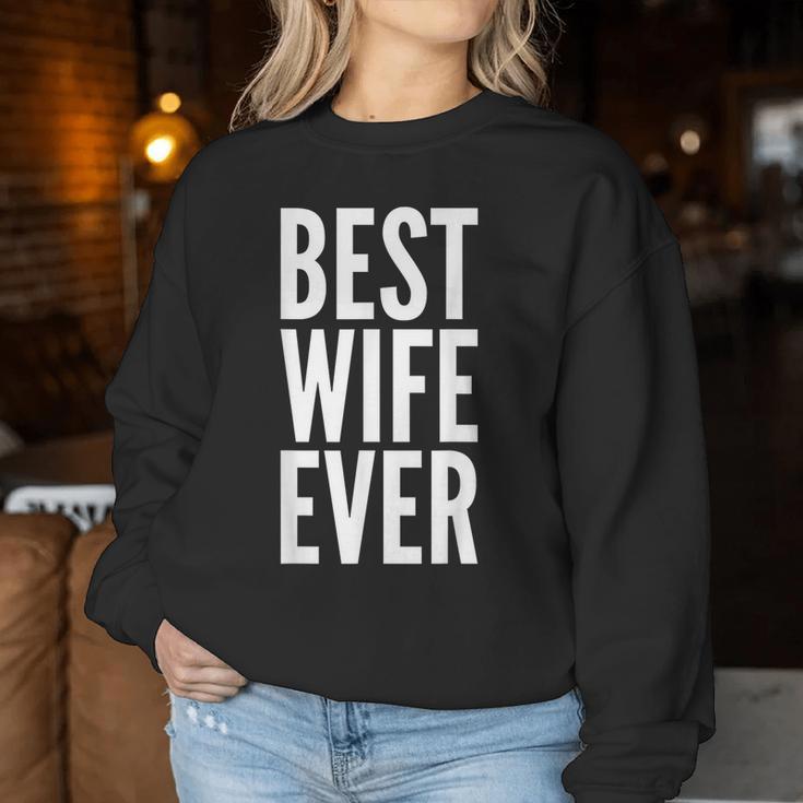 Best Wife Ever Wedding レディーススウェットシャツ 面白い贈り物