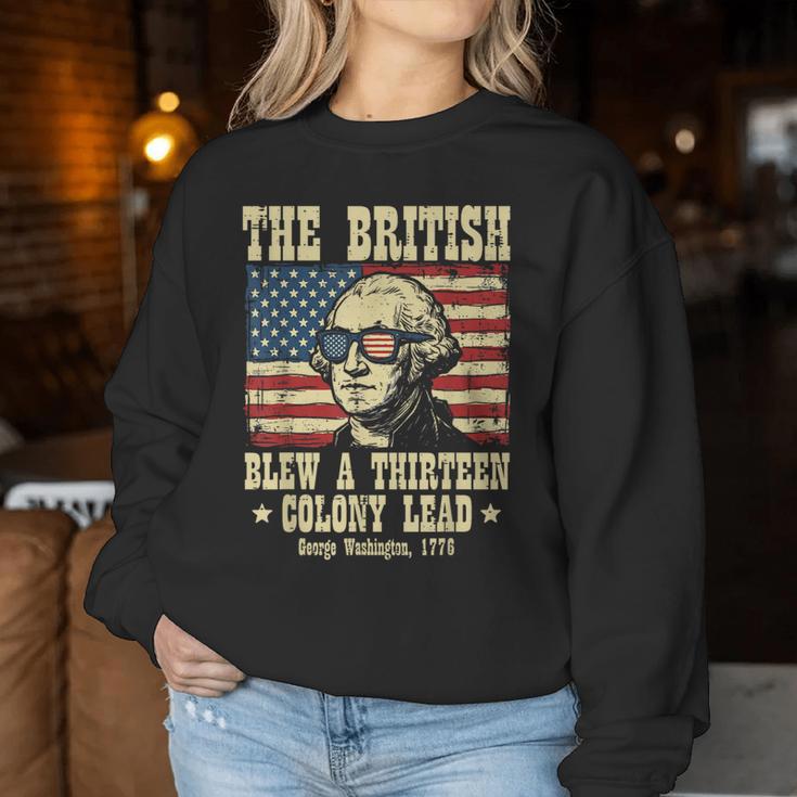 British Blew 13 Colony Lead Washington 4Th Of July Women Women Sweatshirt Unique Gifts