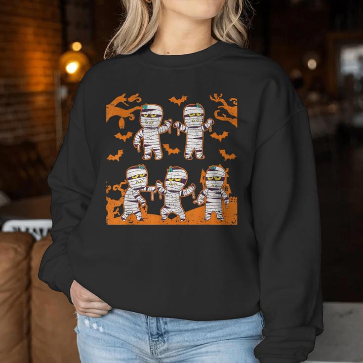 Dabbing Dancing Mummy ハロウィン ダブ ダンス ポーズ ミイラ レディーススウェットシャツ 面白い贈り物