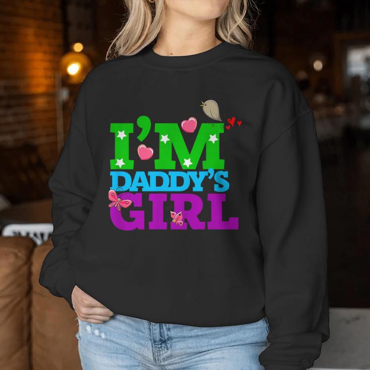 I'm Daddy's Girl I Love You Dad Daddy Daughter レディーススウェットシャツ 面白い贈り物