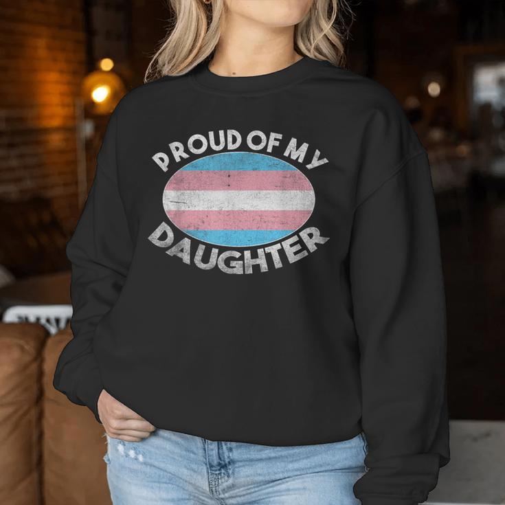 Lgbt お父さん 母 誇り Of My Transgender Daughter Transpride レディーススウェットシャツ 面白い贈り物