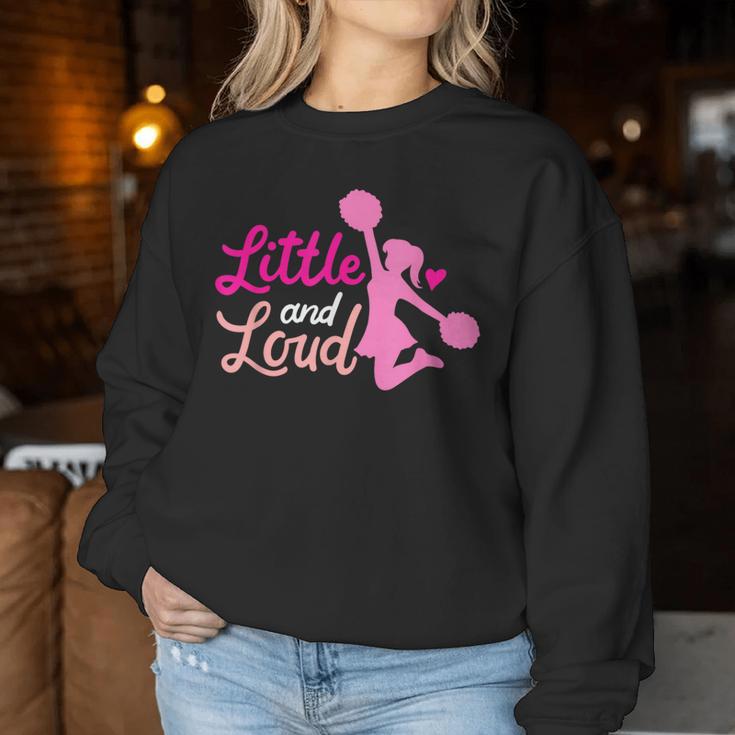 Little And Loud チアリーダー コスチューム チアリーディング 女の子 レディーススウェットシャツ 面白い贈り物