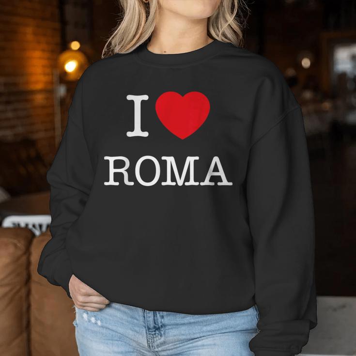 I Love Roma Graphic Novelty & Cool s レディーススウェットシャツ 面白い贈り物
