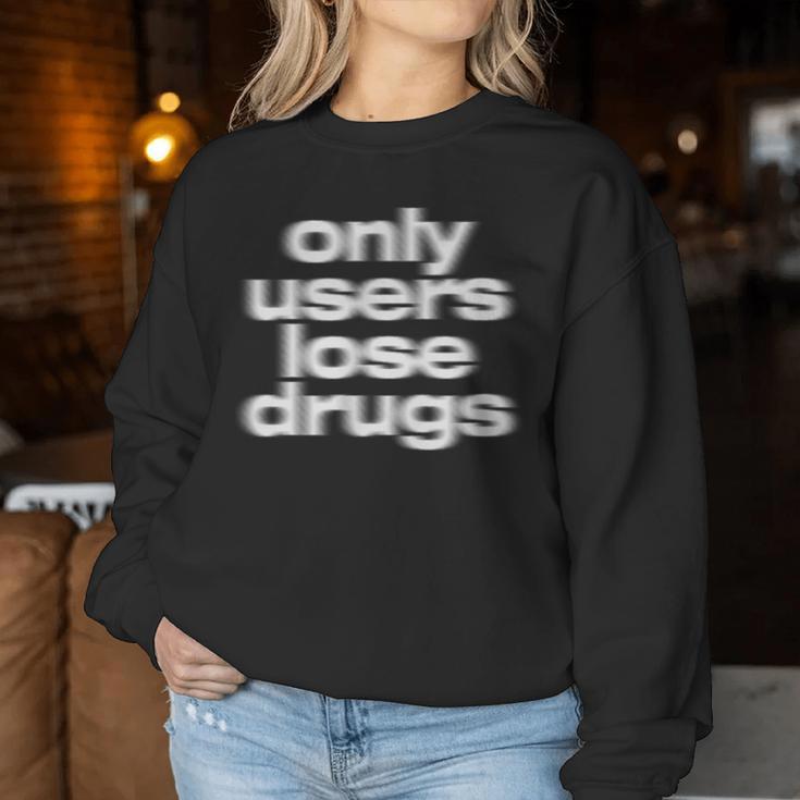 Only Users Lose Drugs ヴィンテージ E-Boy E-Girl 美学 レディーススウェットシャツ 面白い贈り物