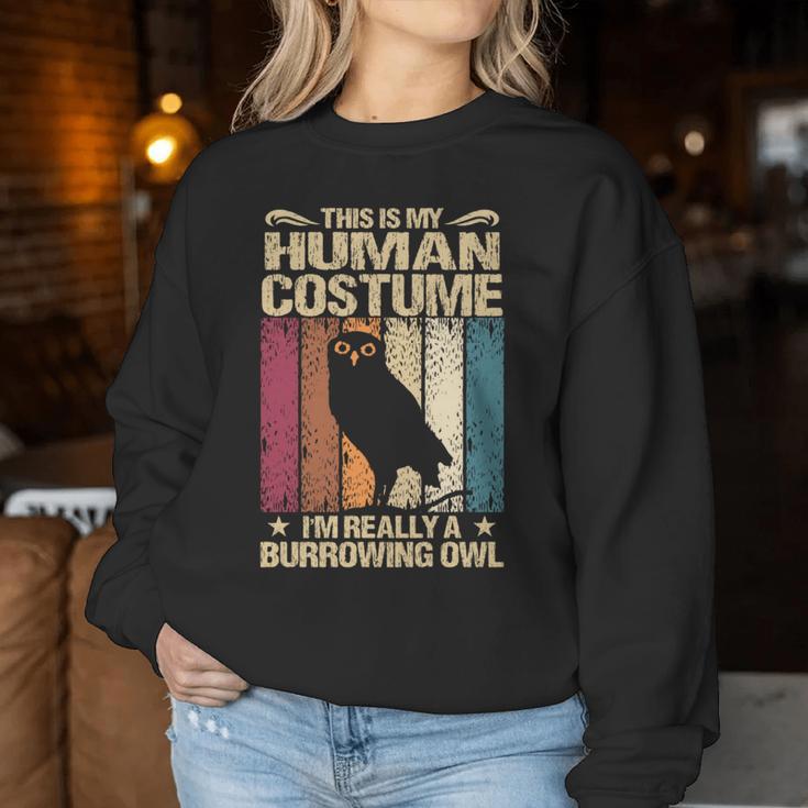 This Is My Human コスチューム I'm Really A Burrowing Owl 長袖tシャツ レディーススウェットシャツ 面白い贈り物