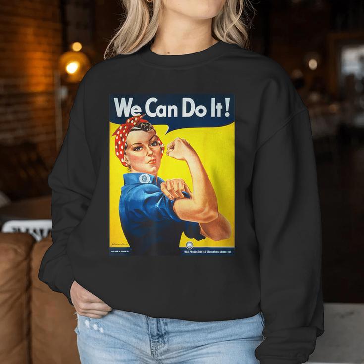 「We Can Do It」ポスター ロージー The Riveter Girl Power」 レディーススウェットシャツ 面白い贈り物