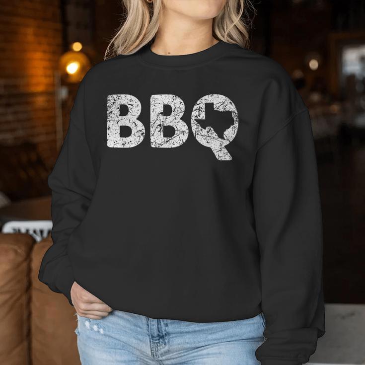 テキサス Bbq Tx バーベキュー マップ ユーズド加工 テキサス 男性 女性 キッズ レディーススウェットシャツ 面白い贈り物