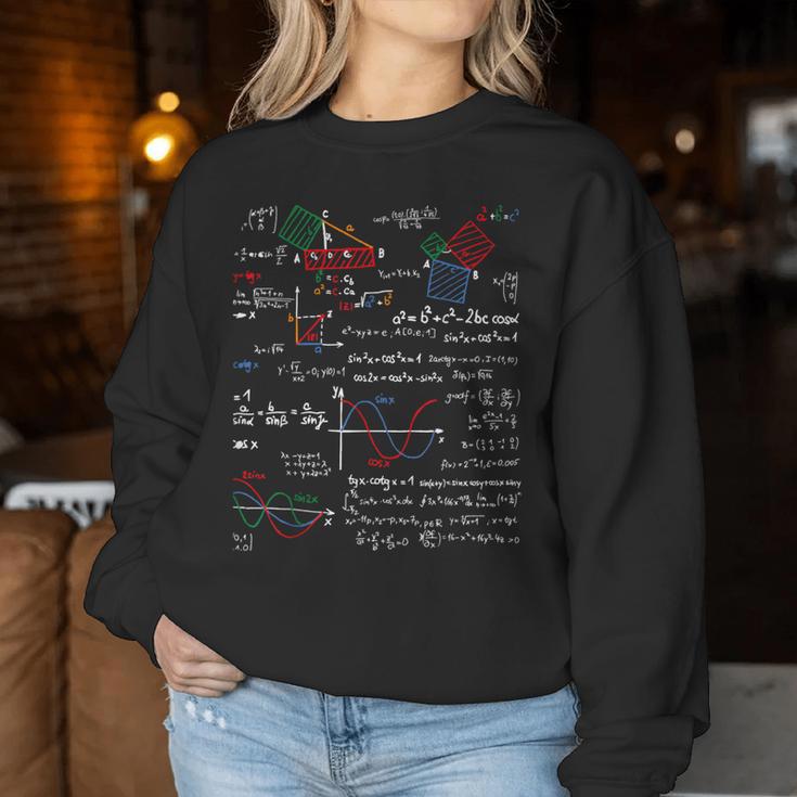 数学tシャツ Teacher Formulas Cheatheet Cool Geek Nerd レディーススウェットシャツ 面白い贈り物