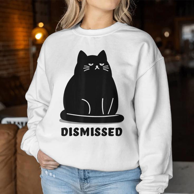 Annoyed Cat Dismissedarcastic Rolling Eyes カワイイキャット レディーススウェットシャツ 面白い贈り物