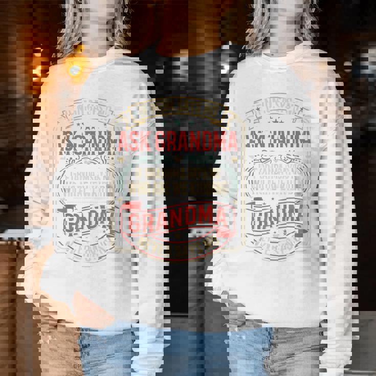 If Momays No Ask Grandma Familyassy Quote レディーススウェットシャツ 面白い贈り物