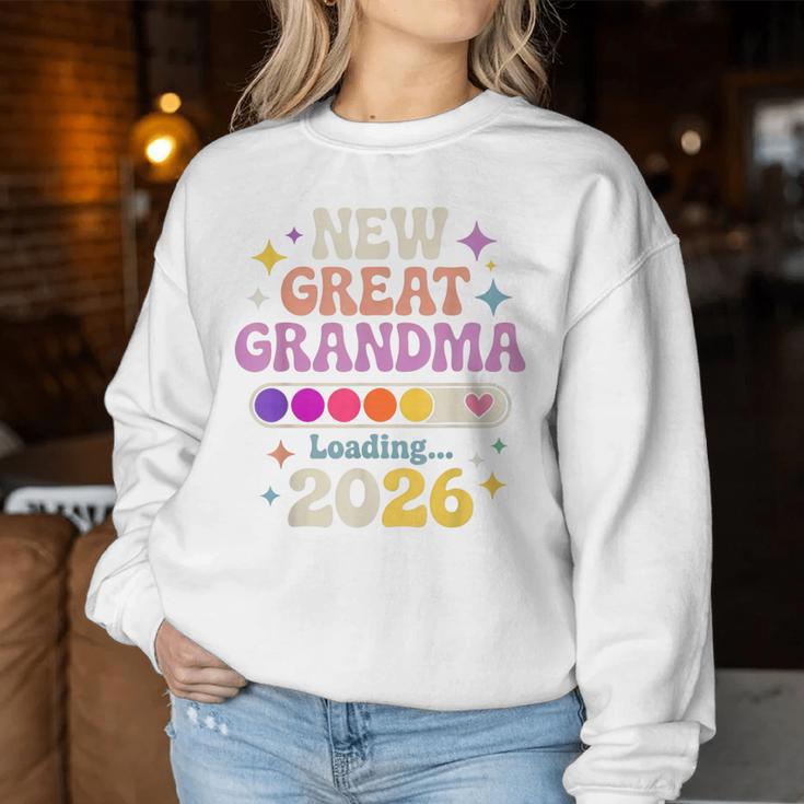 New Great Grandma Loading 2026 レトロ 妊娠 レディーススウェットシャツ 面白い贈り物