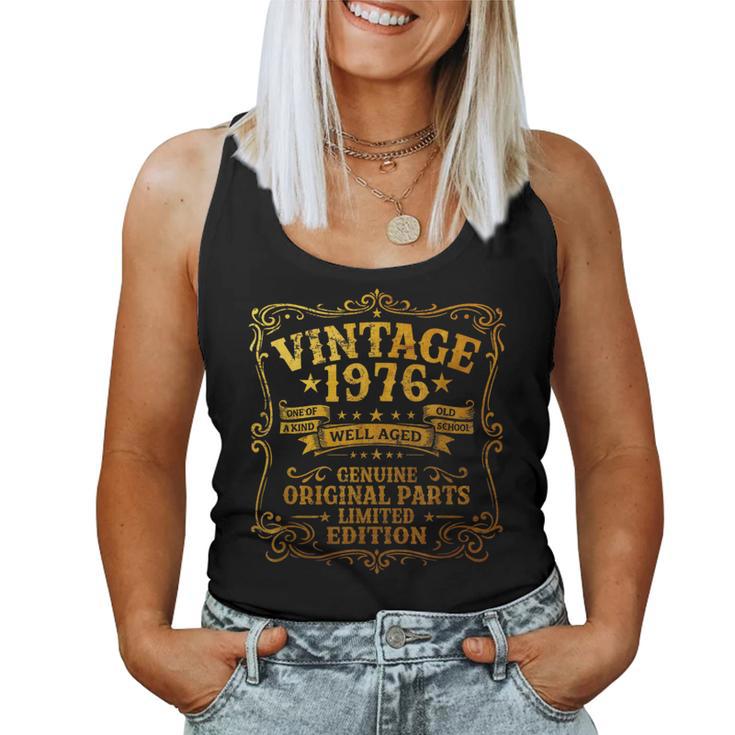 50歳 誕生日 男性女性intage 1976年1976年生まれ レトロデザインブランド レディースタンクトップ